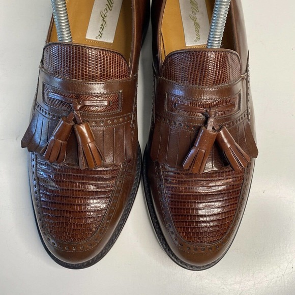 Mezlan Mens Genuine Lizard Handmade brown Kilties Tassel Shoes 8 main image 14